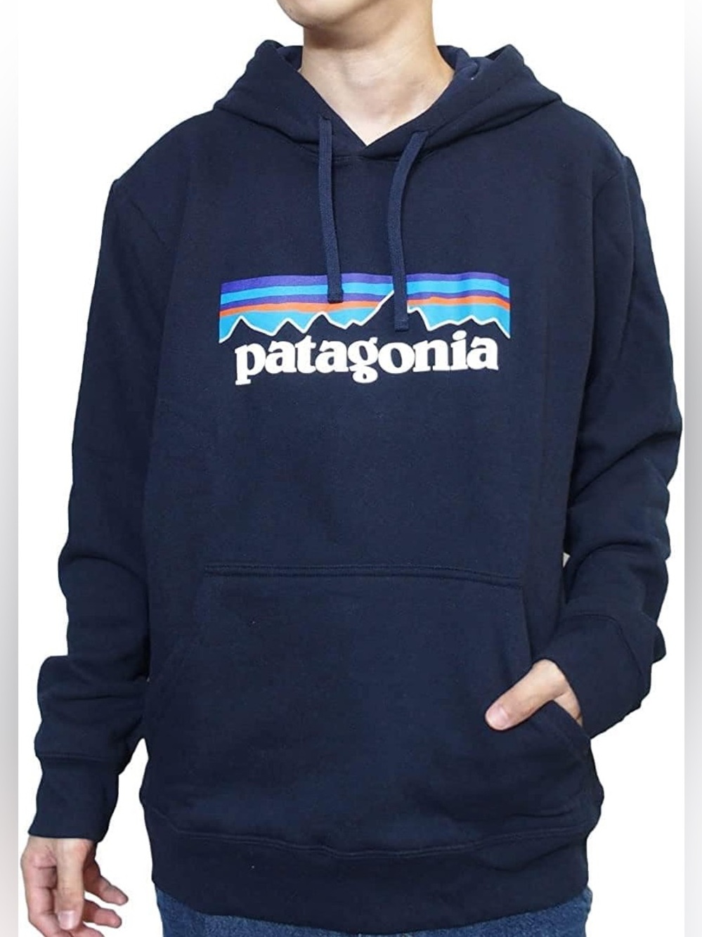 Patagonia Navy P-6 Logo uprisal Hoodie